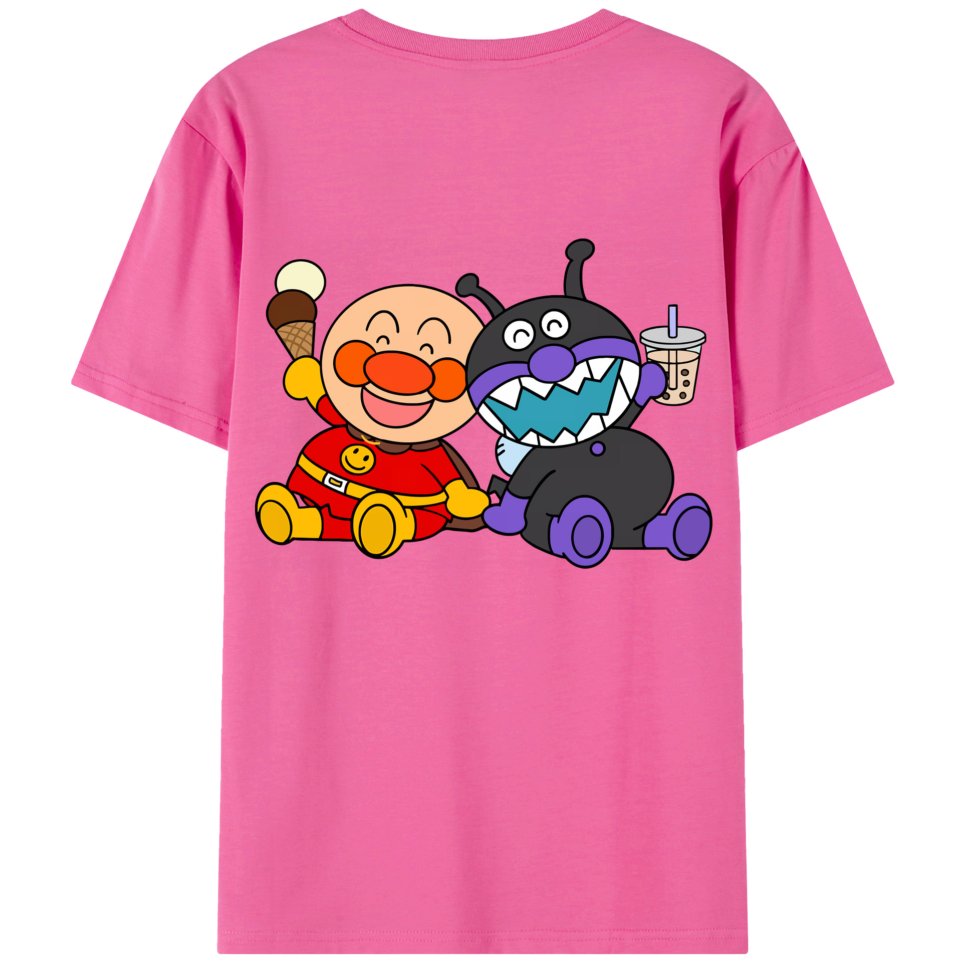 （画像用） アンパンマン Anpanman レディース半袖Tシャツ(バックプリント)